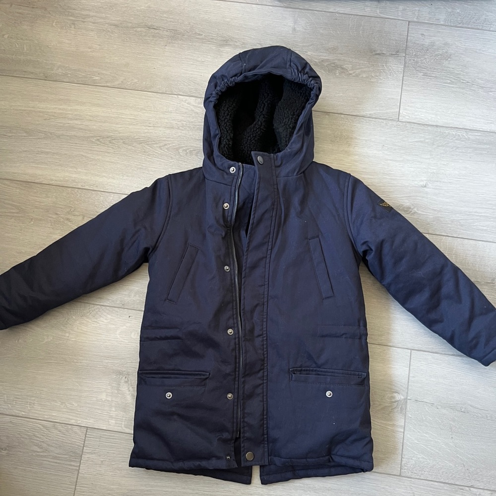 Blue winter coat for kids size 6/7